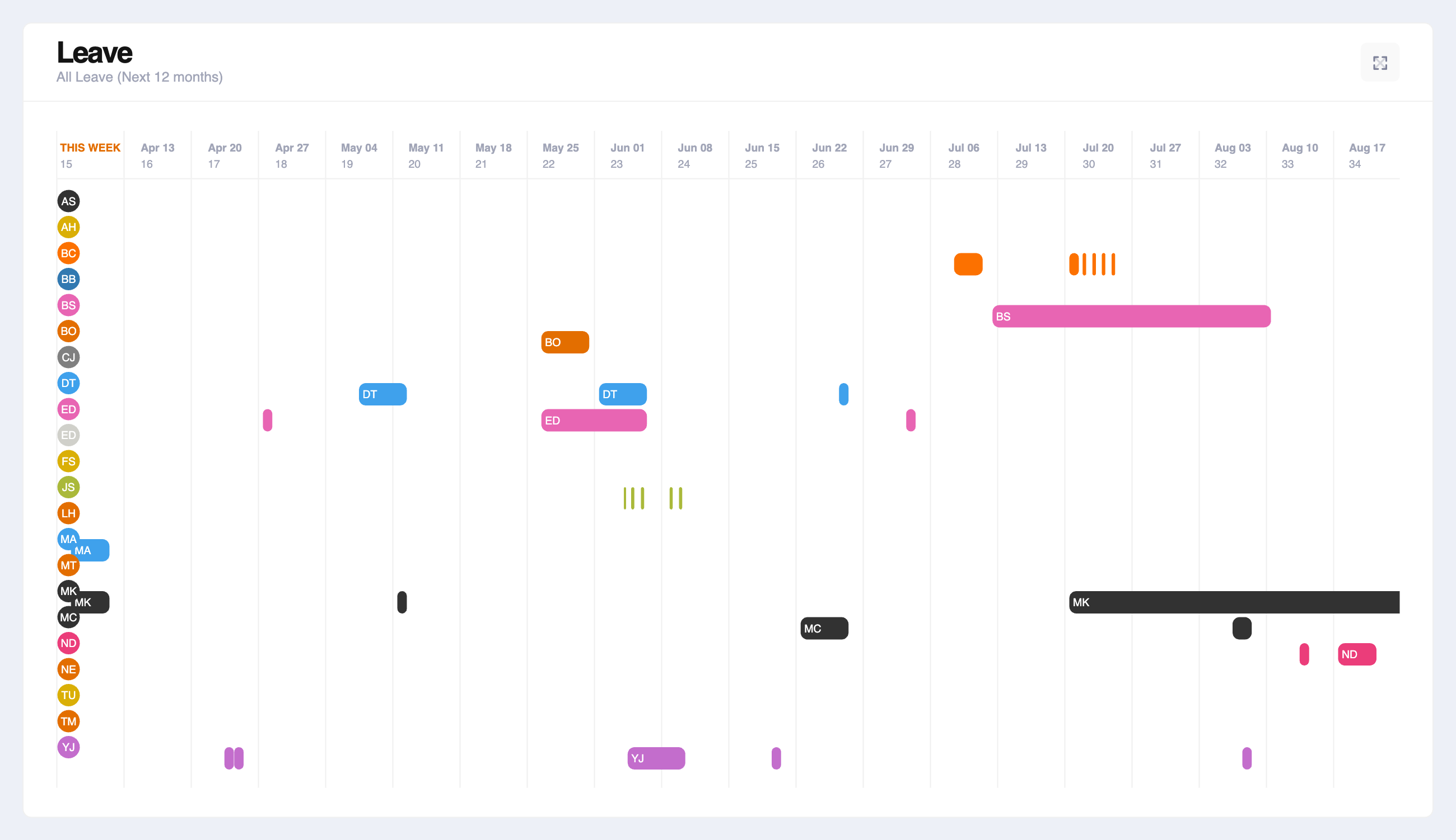 Leave Widget